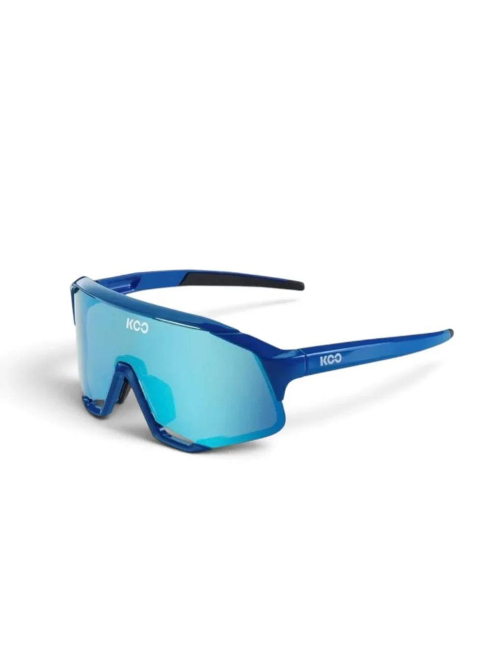 Koo Demos Blue Lens: Torquoise Mirror Cycling Sunglasses OEY00005.208 NEW